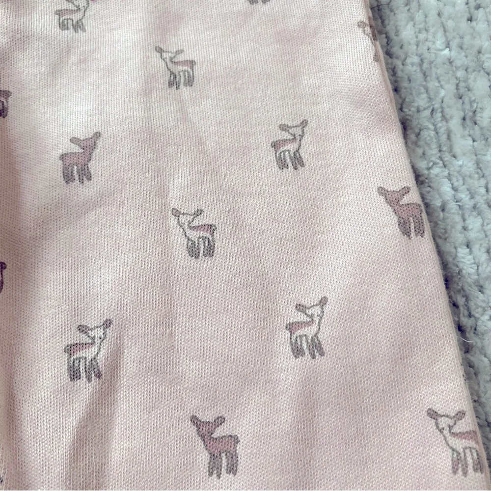 Pehr Organic Cotton‎ Baby Pants Pink With Deer Print 3-6M